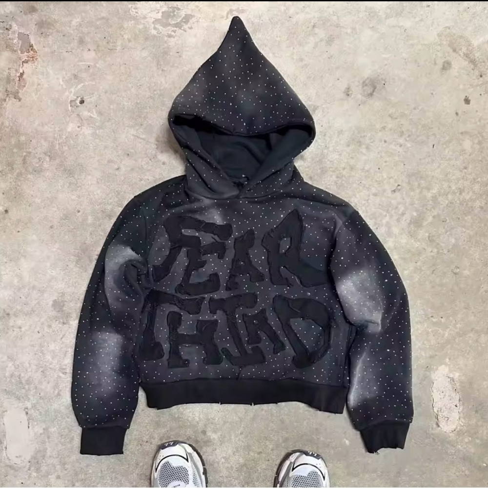 AFashion Embroidery Personality Hoodie Men Y2K New Harajuku Gothic Casual Joker